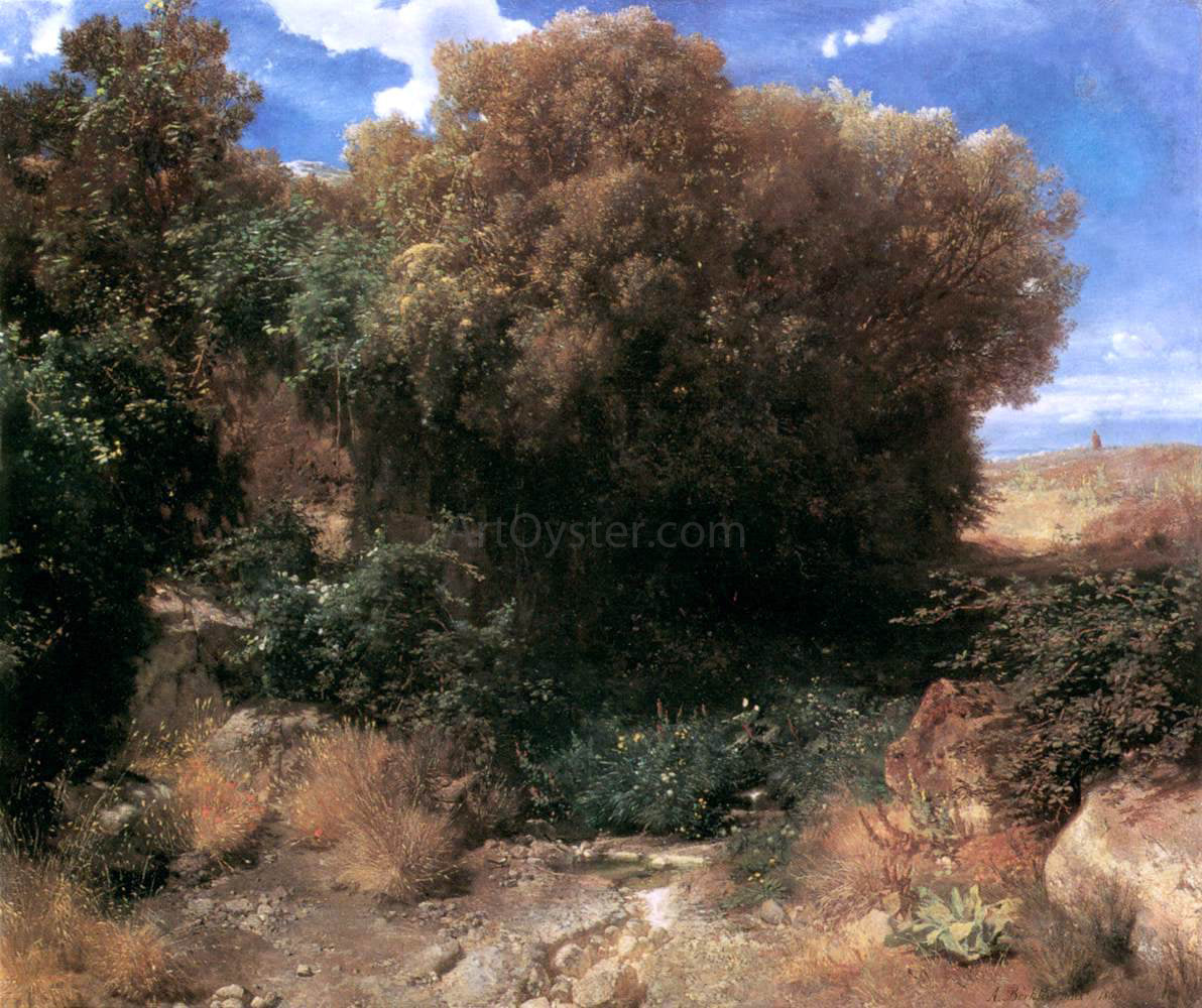 Arnold Bocklin Campagna Landscape - Hand Painted Oil Painting
