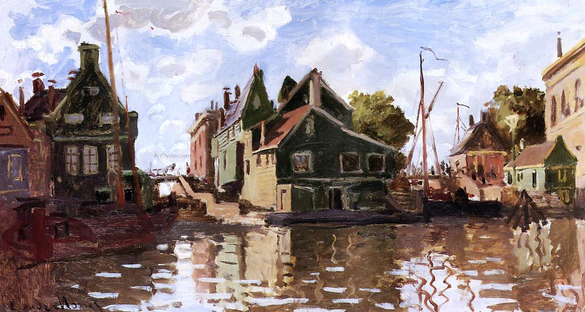 Claude Oscar Monet Canal in Zaandam - Hand Painted Oil Painting
