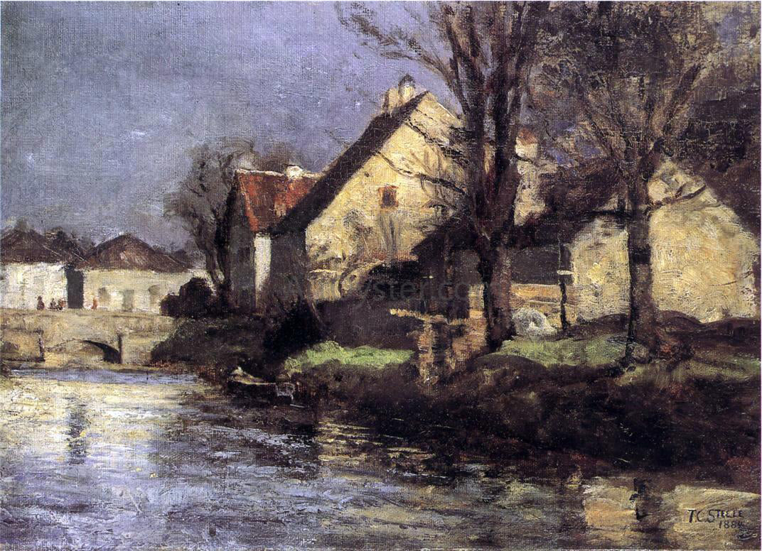 Theodore Clement Steele Canal, Schlessheim - Hand Painted Oil Painting