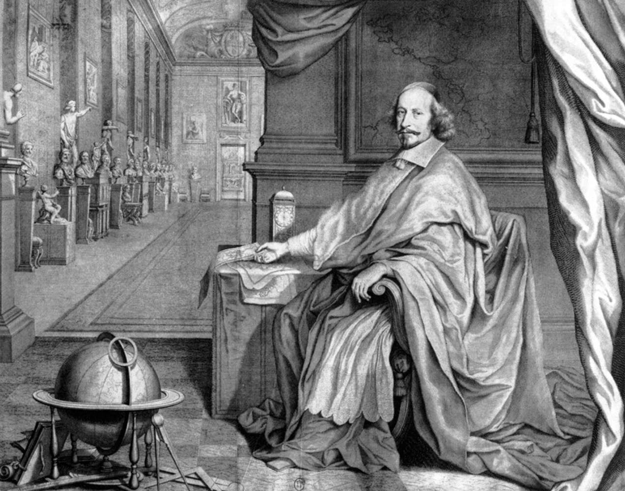 Robert Nanteuil Cardinal Mazarin in His Palace - Hand Painted Oil Painting