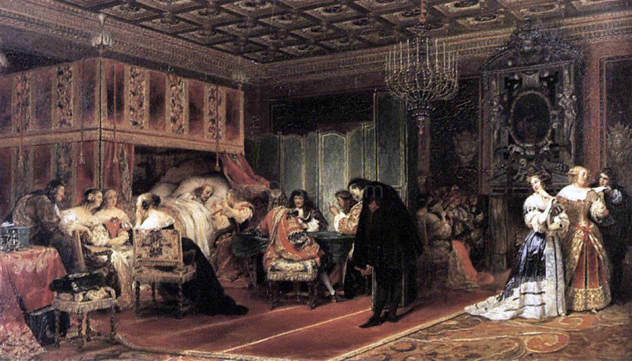 Paul Delaroche Cardinal Mazarin's Last Sickness - Hand Painted Oil Painting