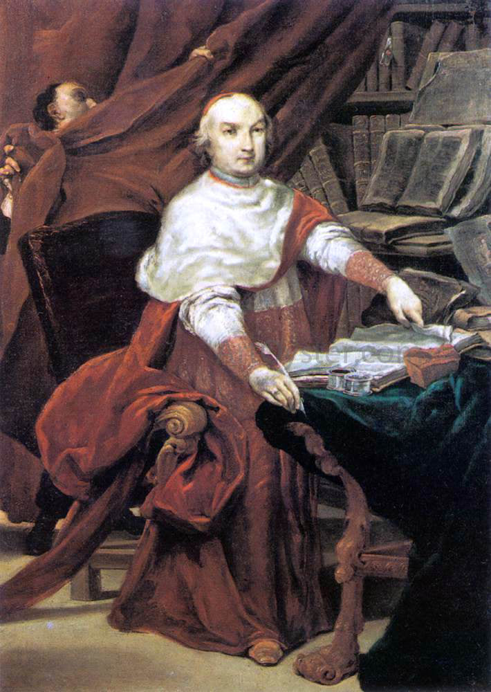 Giuseppe Maria Crespi Cardinal Prospero Lambertini - Hand Painted Oil Painting