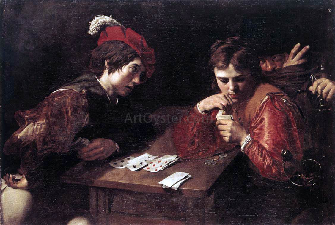 Valentin De boulogne Card-sharpers - Hand Painted Oil Painting