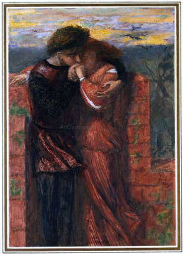 Dante Gabriel Rossetti Carlisle Wall (also known as The Lovers) - Hand Painted Oil Painting