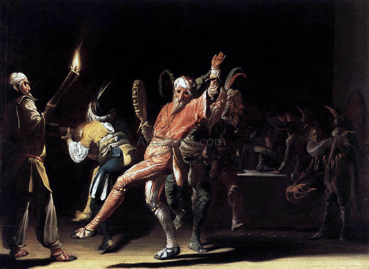 Willem Cornelisz Duyster Carnival Clowns - Hand Painted Oil Painting