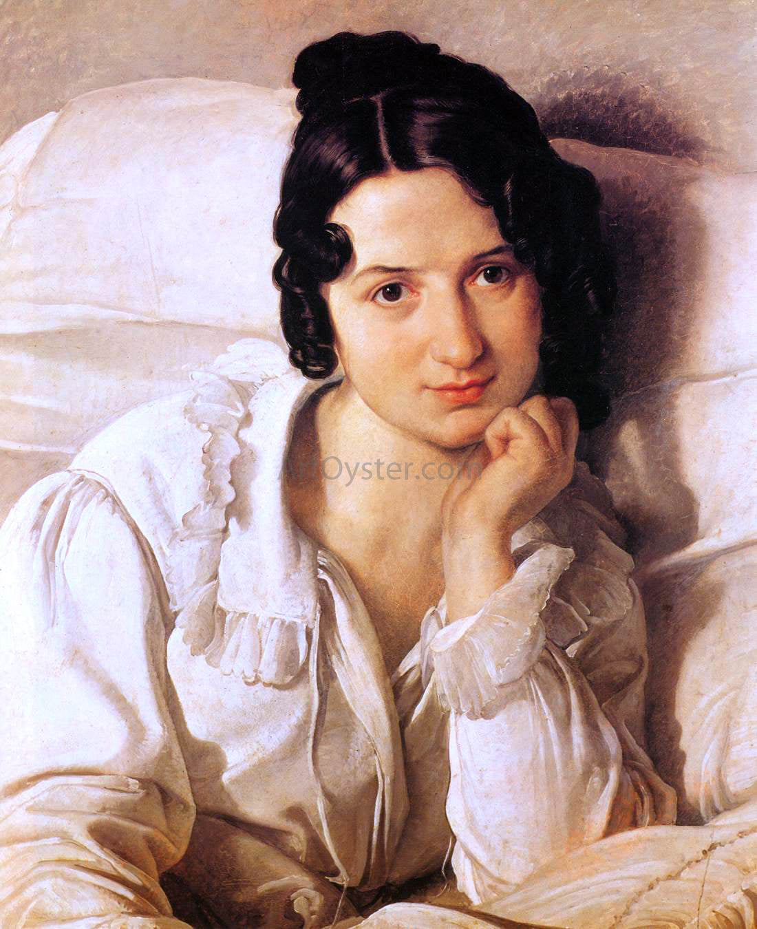 Francesco Hayez Carolina Zucchi - Hand Painted Oil Painting