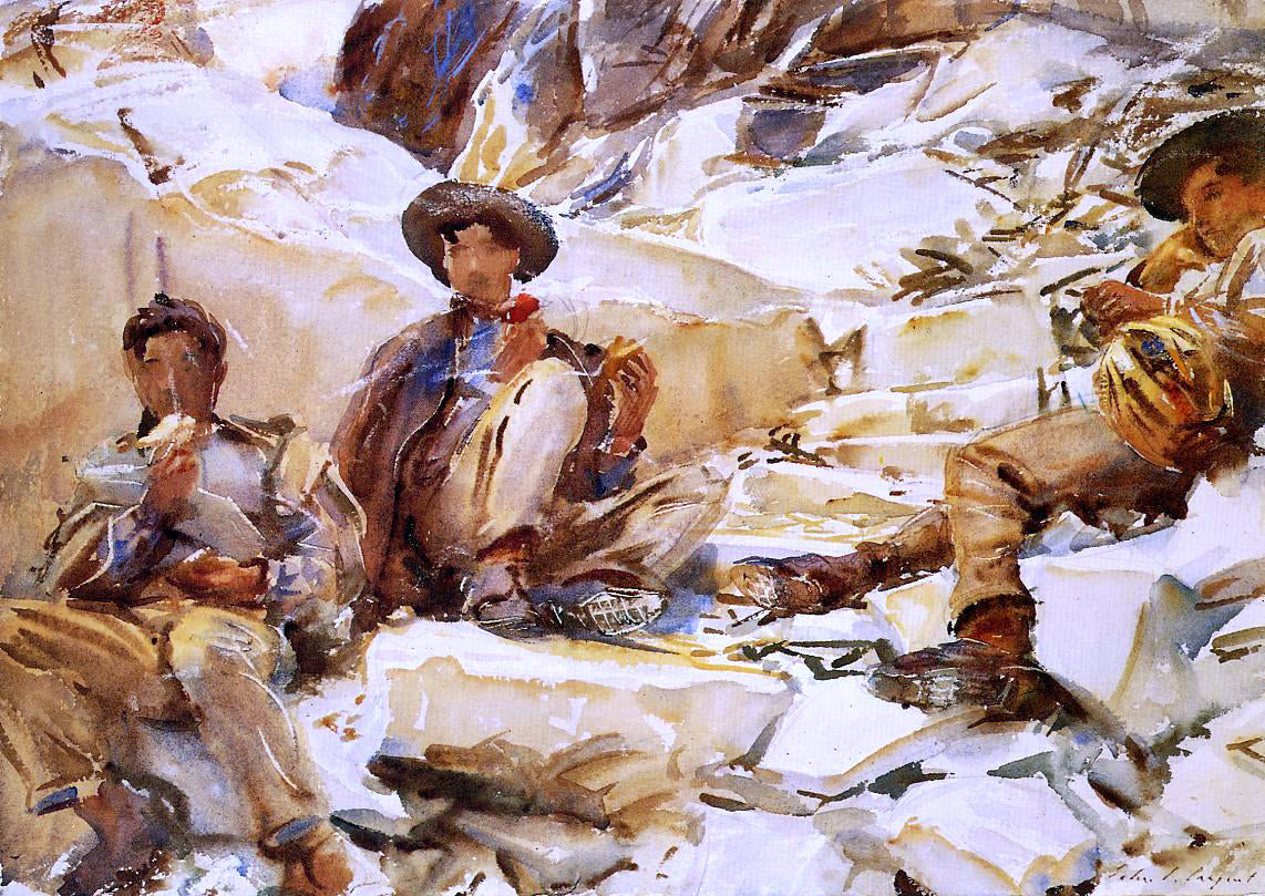 John Singer Sargent Carrara: Workmen - Hand Painted Oil Painting