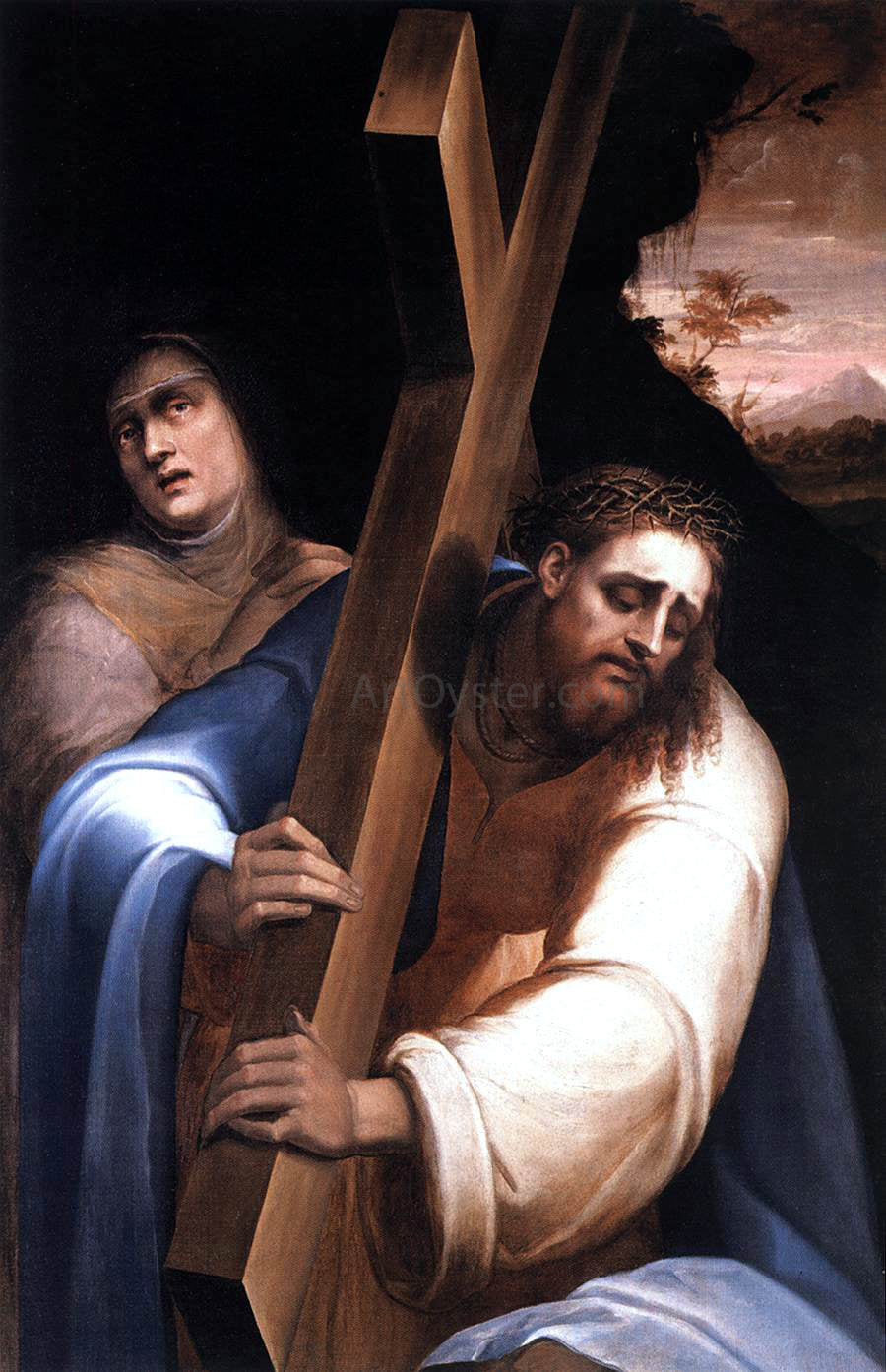 Giovanni De' Vecchi Carrying the Cross - Hand Painted Oil Painting