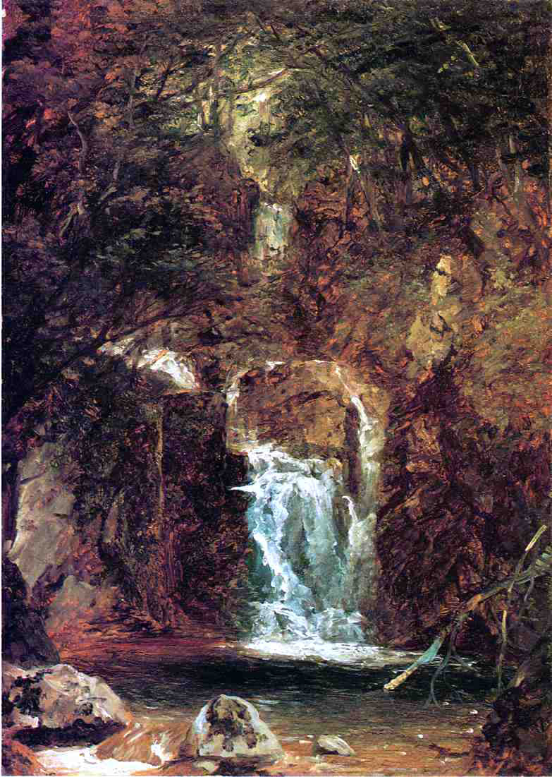 John Frederick Kensett Cascade near Lake George - Hand Painted Oil Painting