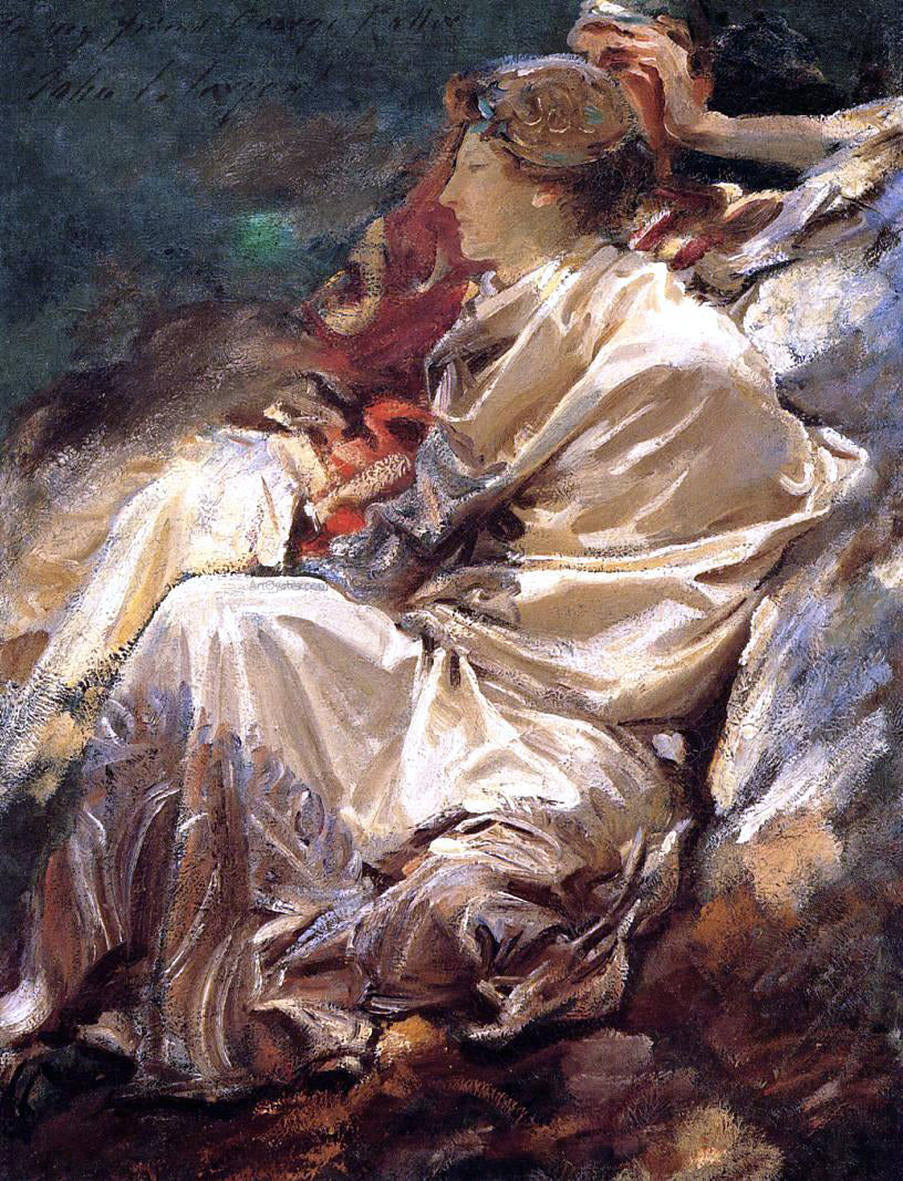 John Singer Sargent Cashmere Shawl - Hand Painted Oil Painting