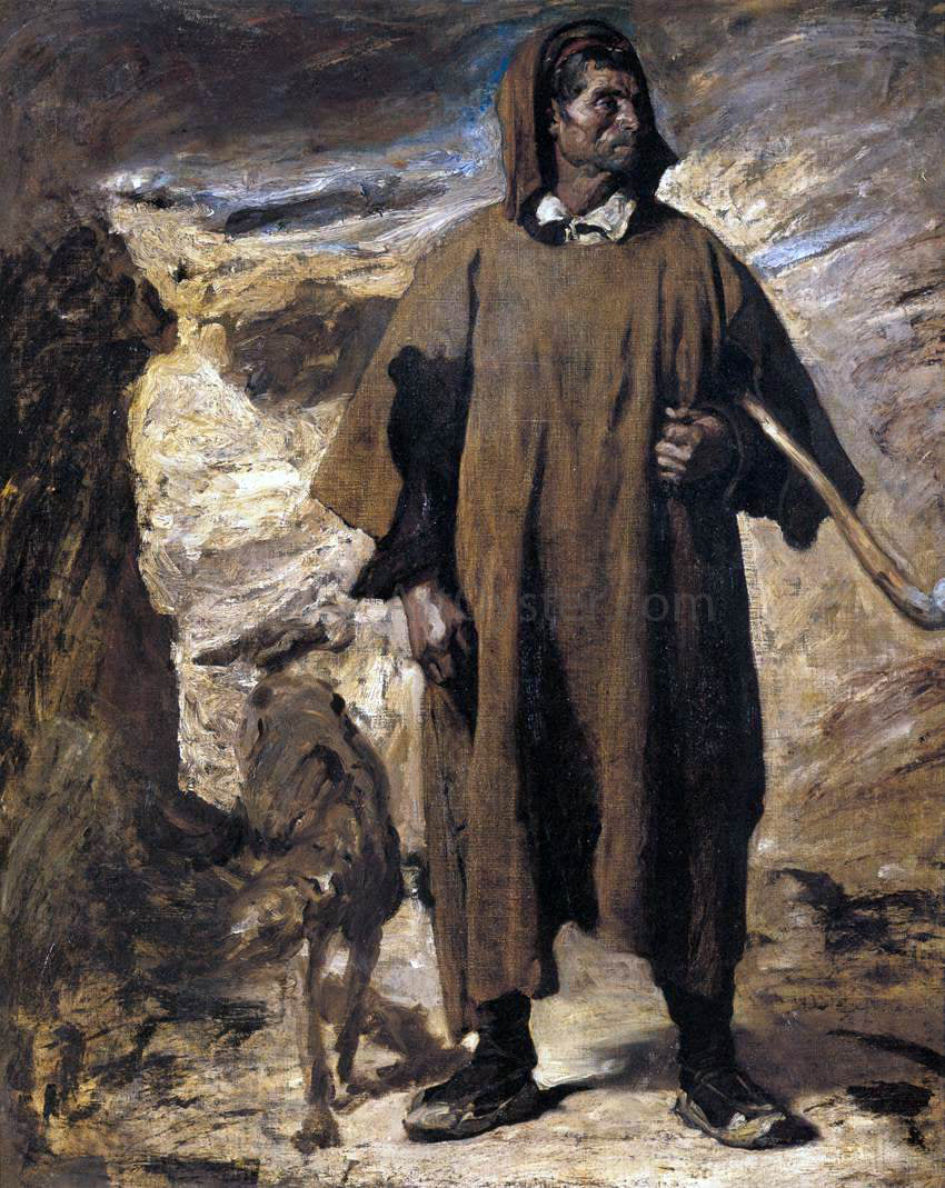 Henri Georges Regnault Castilian Mountain Shepherd - Hand Painted Oil Painting