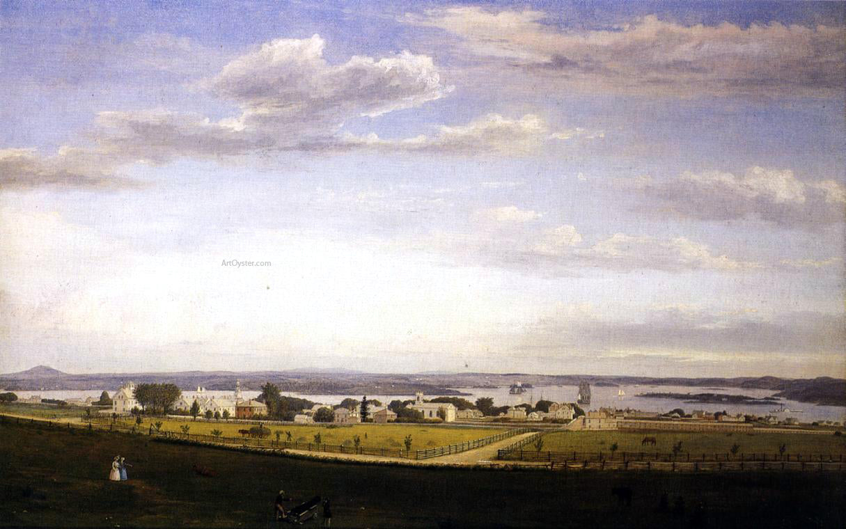 Fitz Hugh Lane Castine from Fort George - Hand Painted Oil Painting