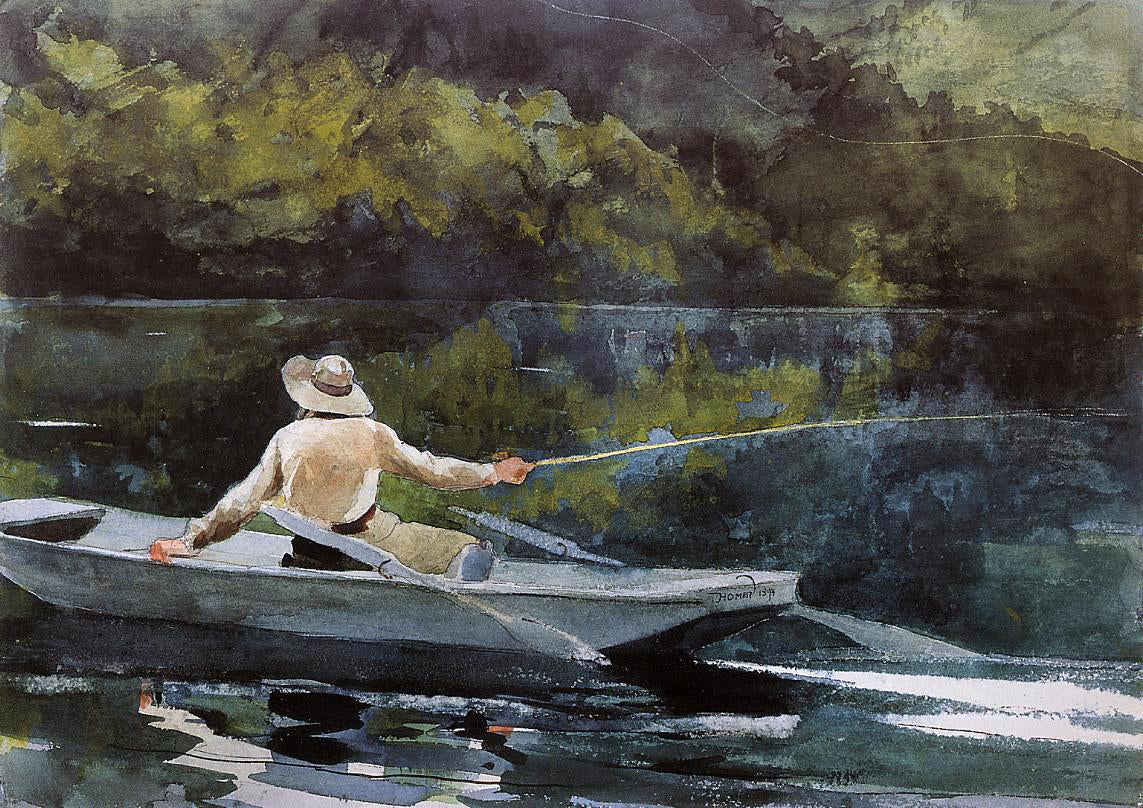 Winslow Homer Casting the Fly - Hand Painted Oil Painting