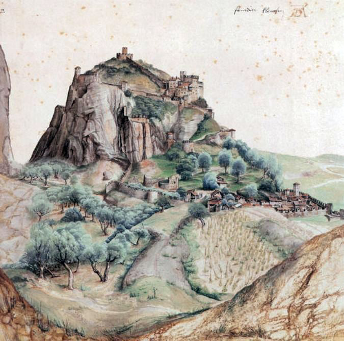 Albrecht Durer Castle and Town of Arco - Hand Painted Oil Painting