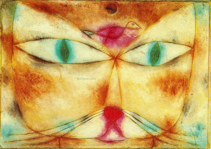 Paul Klee Cat and Bird - Hand Painted Oil Painting