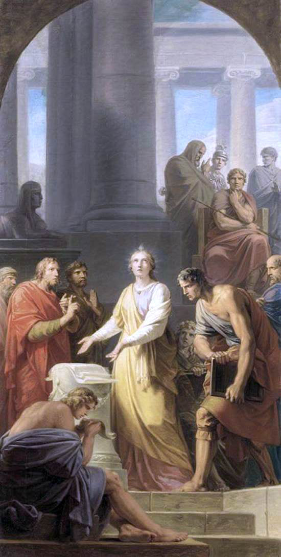 Friedrich Heinrich Fuger Catherine of Alexandria before the Emperor Maxentius - Hand Painted Oil Painting