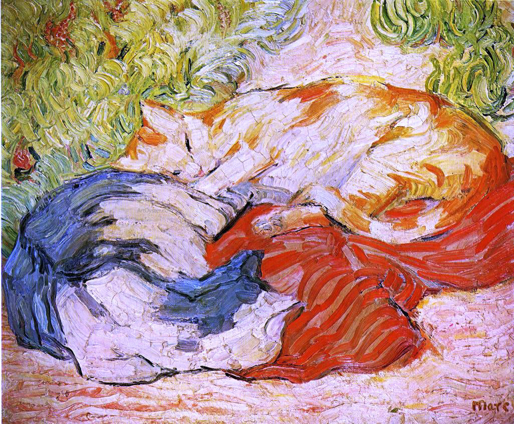 Franz Marc Cats - Hand Painted Oil Painting