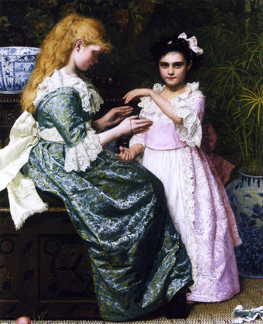 Maria Matilda Brooks Cat's Cradle - Hand Painted Oil Painting