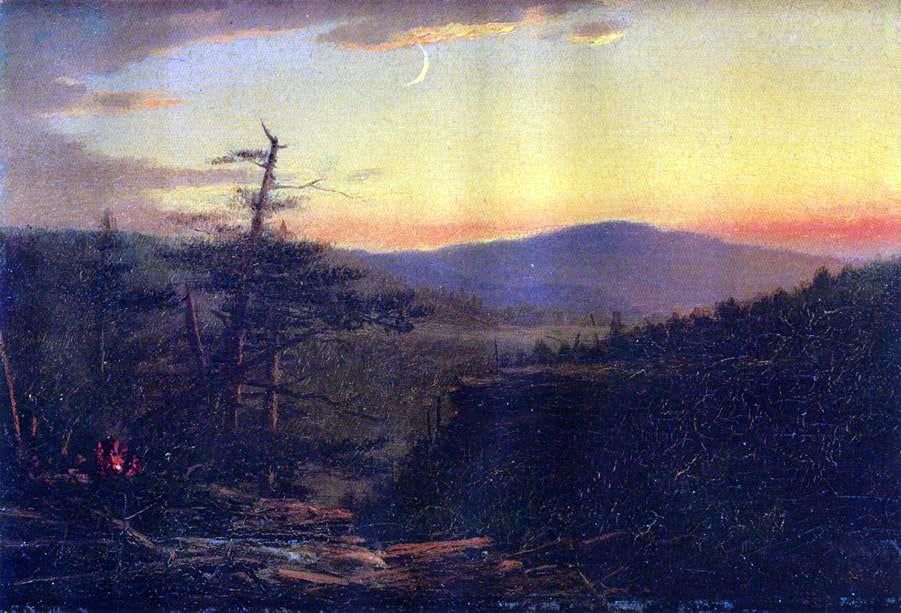 John Adams Parker Catskill Mountains at Sunset - Hand Painted Oil Painting