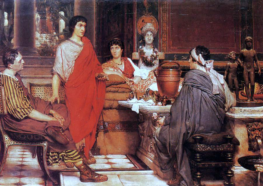 Sir Lawrence Alma-Tadema Catullus at Lesbia's - Hand Painted Oil Painting