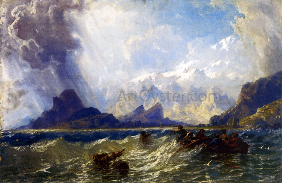 Carlo Bossoli Caucasus Mountains - Hand Painted Oil Painting