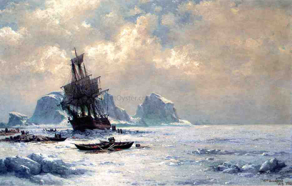 William Bradford Caught in the Ice - Hand Painted Oil Painting