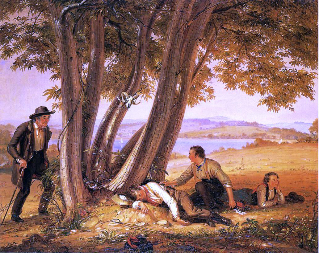 William Sidney Mount Caught Napping - Hand Painted Oil Painting