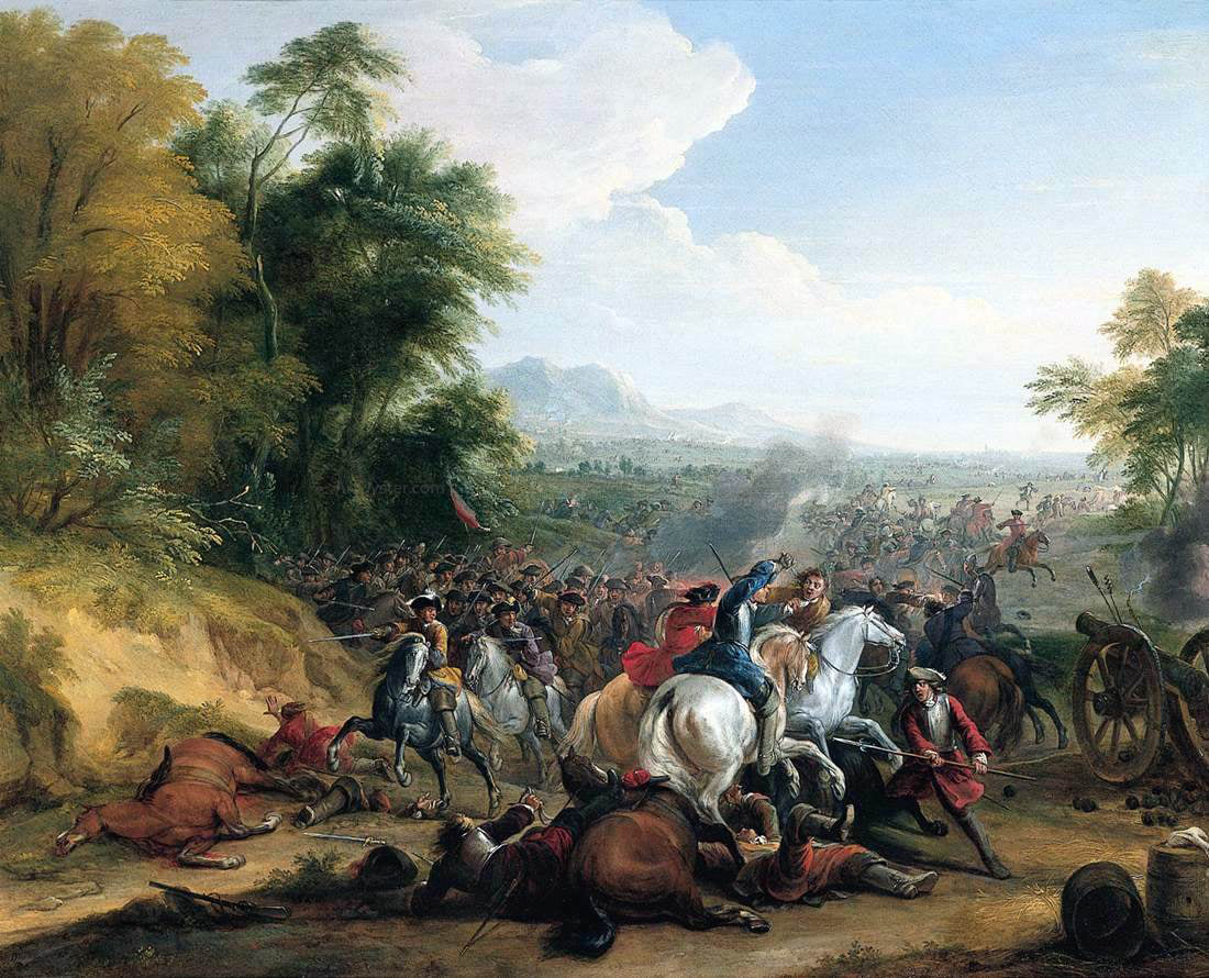 Jean-Baptiste Martin Cavalry Attack - Hand Painted Oil Painting