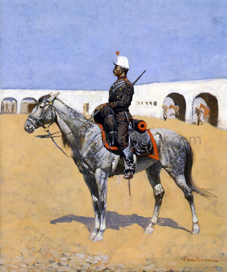 Frederic Remington Cavalryman of the Line, Mexico - Hand Painted Oil Painting