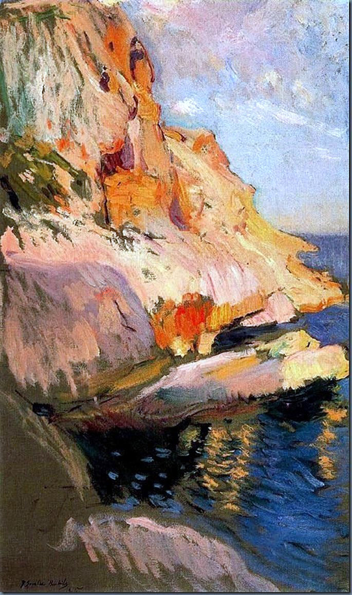 Joaquin Sorolla Y Bastida Cave at San Antonio, Javea Oil Painting