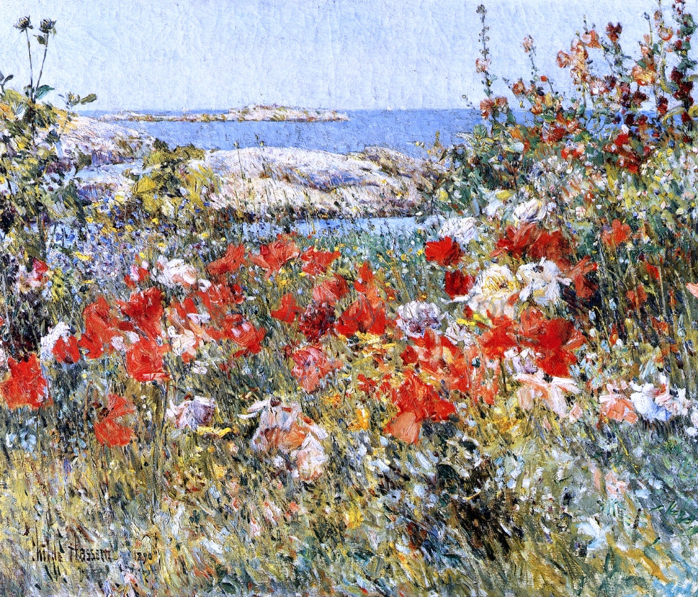 Frederick Childe Hassam Celia Thaxter's Garden, Isles of Shoals, Maine - Hand Painted Oil Painting