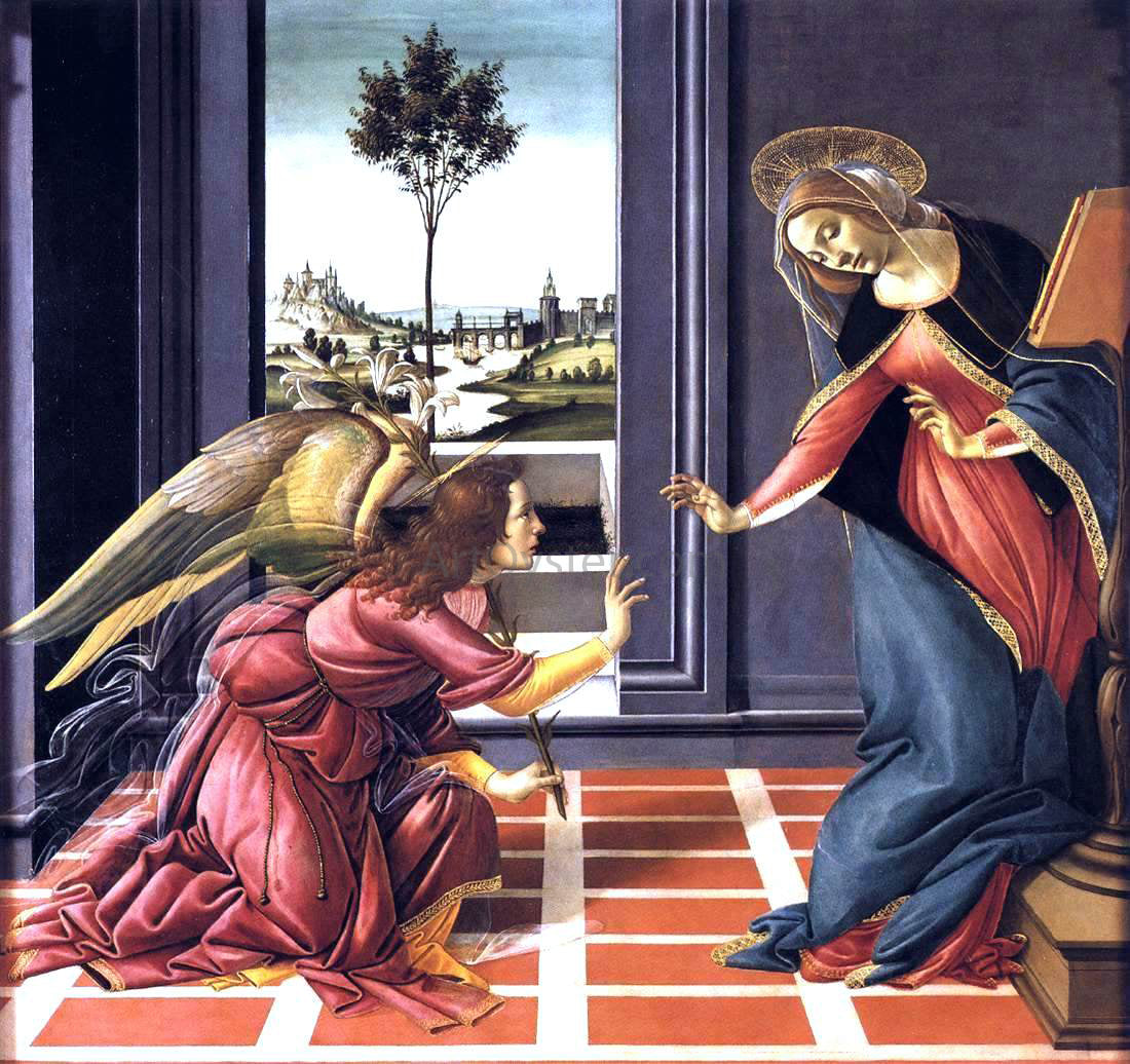 Sandro Botticelli Cestello Annunciation - Hand Painted Oil Painting