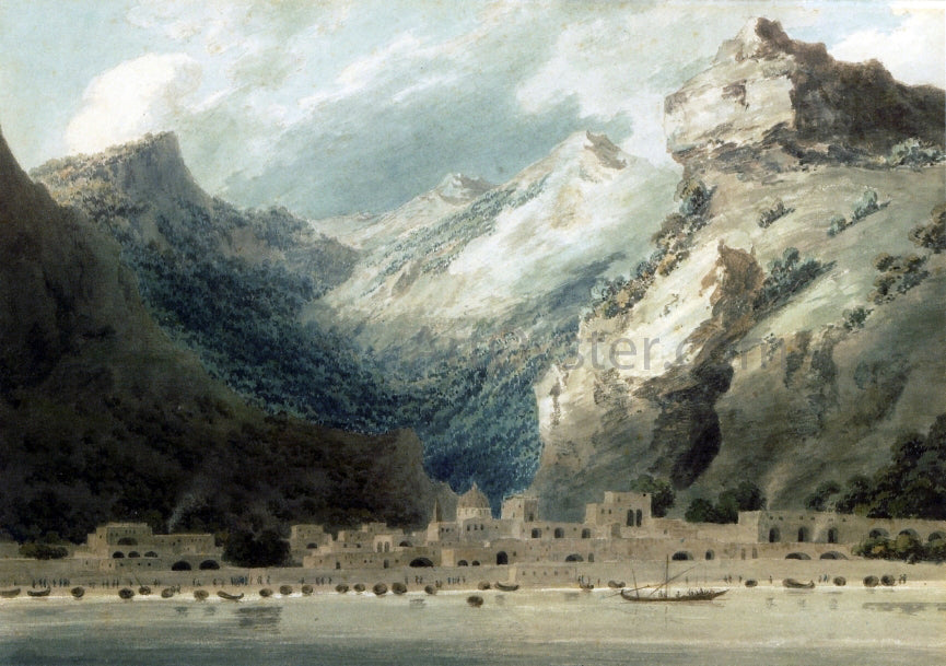 John Robert Cozens Cetera, Gulf of Salerno - Hand Painted Oil Painting