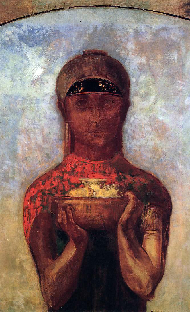 Odilon Redon Chalice of Mystery - Hand Painted Oil Painting