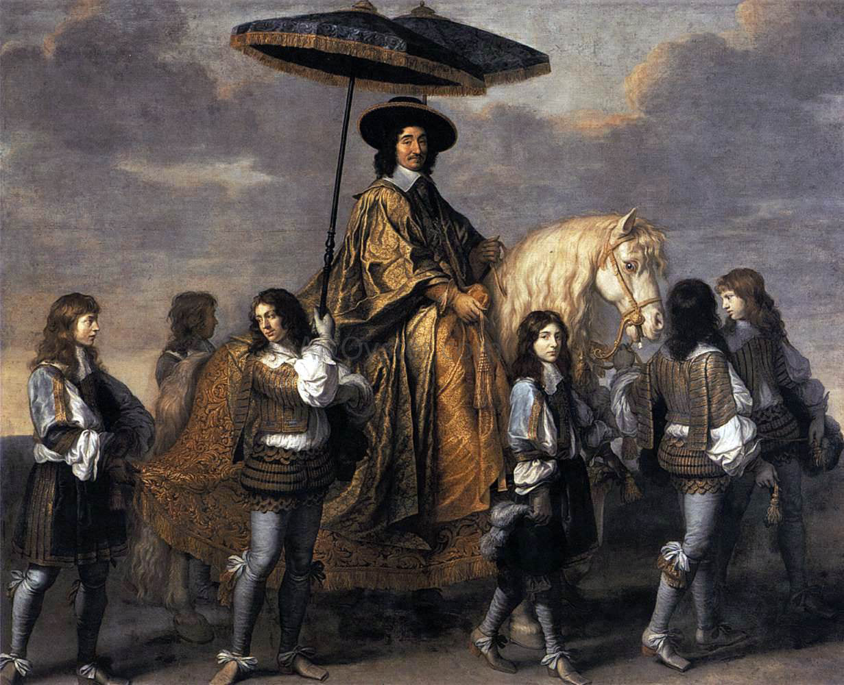 Charles Le Brun Chancellor Seguier at the Entry of Louis XIV into Paris - Hand Painted Oil Painting