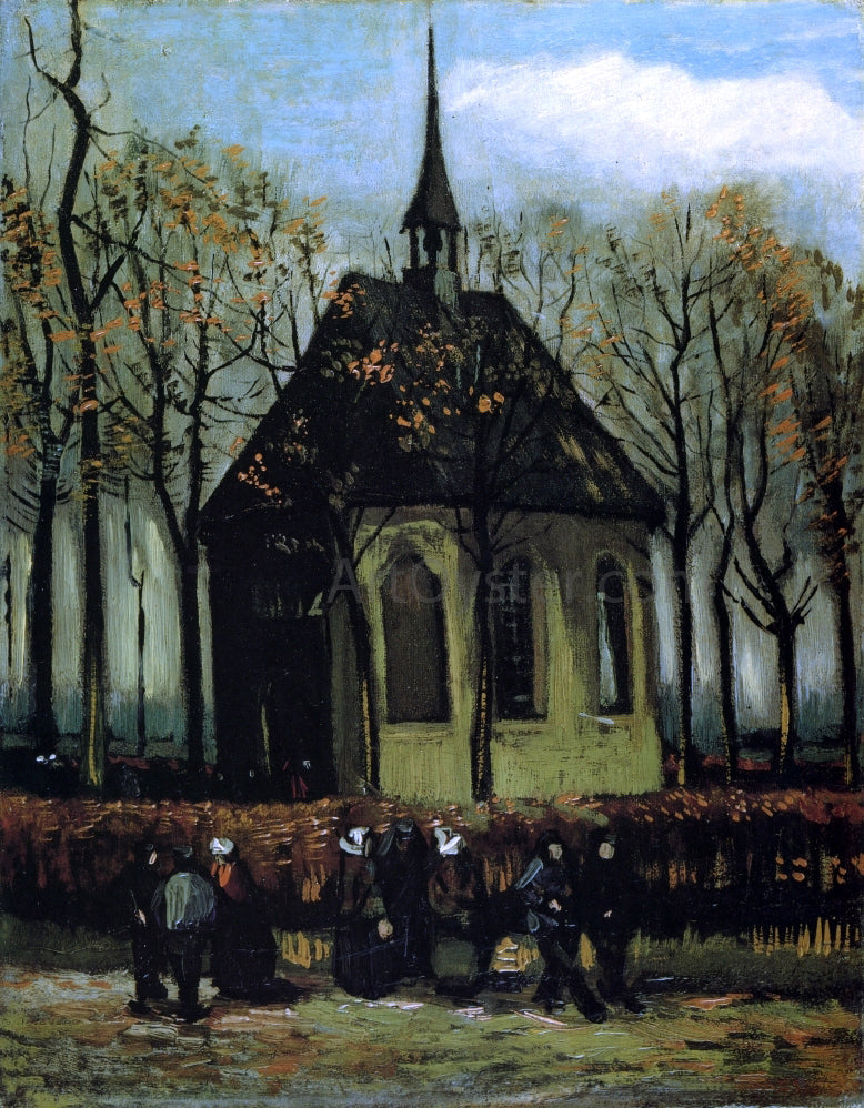  Vincent Van Gogh Chapel at Nuenen - Hand Painted Oil Painting
