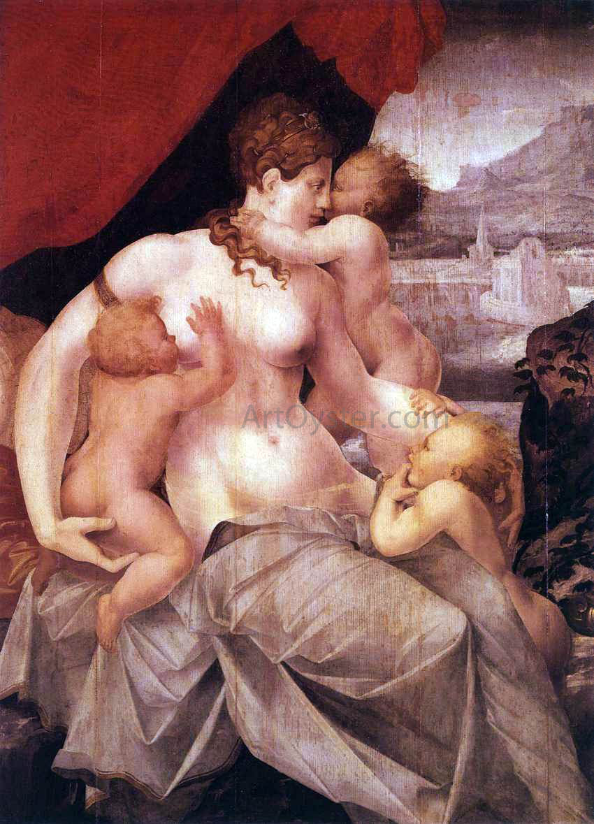 The Elder Jean Cousin Charity - Hand Painted Oil Painting