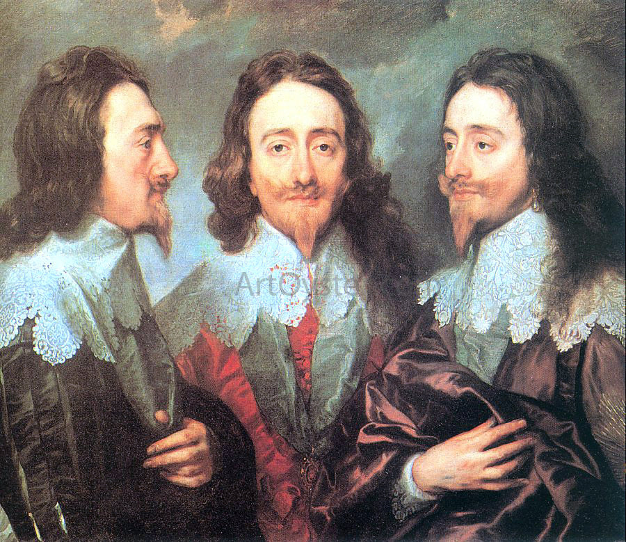 Sir Antony Van Dyck Charles I in Three Positions - Hand Painted Oil Painting