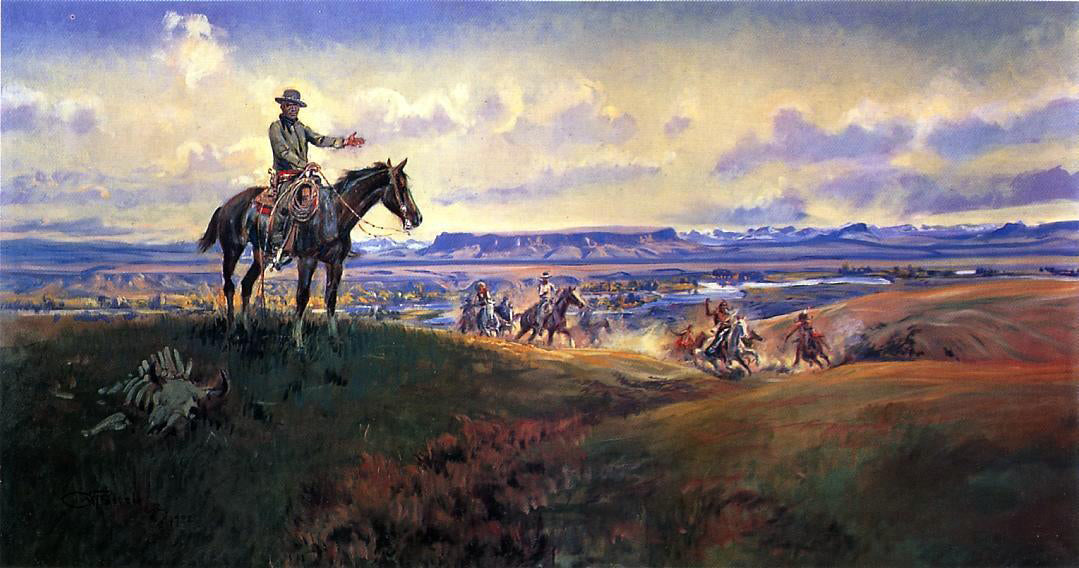 Charles Marion Russell Charles M. Russell and His Friends - Hand Painted Oil Painting