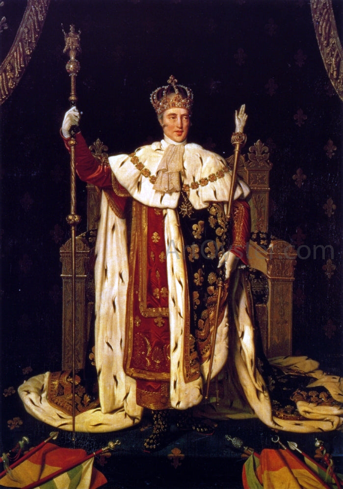 Jean-Auguste-Dominique Ingres Charles X inn his Coronation Robes - Hand Painted Oil Painting