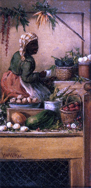 William Aiken Walker Charleston Vegetable Woman - Hand Painted Oil Painting