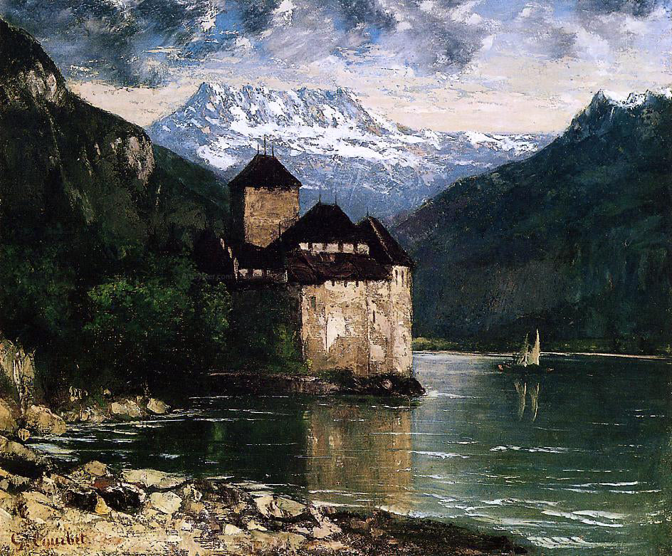  Gustave Courbet Chateau du Chillon - Hand Painted Oil Painting