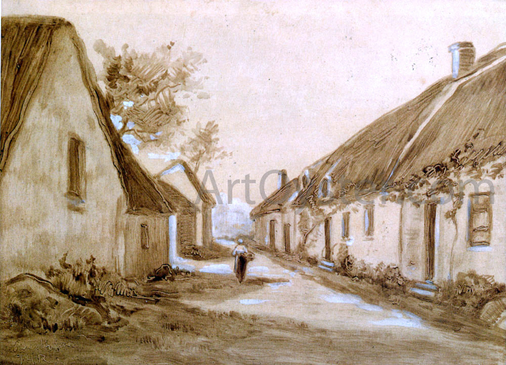 Theodore Rousseau Chaumiere a Barbizon - Hand Painted Oil Painting