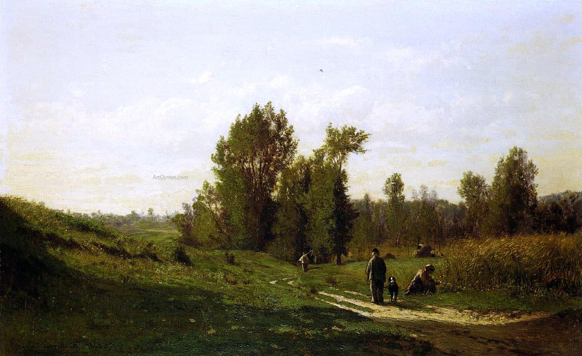  Emile Charles Lambinet Chemin d'Ezeuville, pres d'Ecouen - Hand Painted Oil Painting