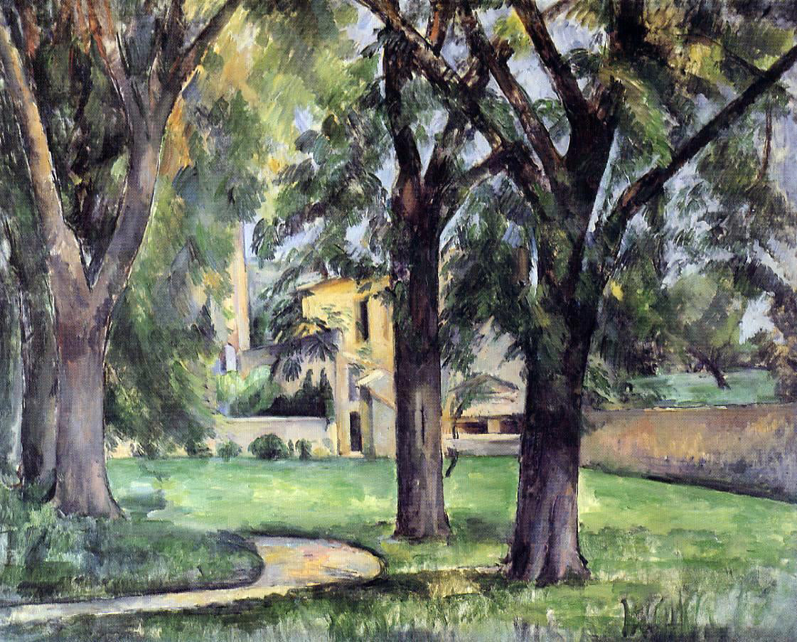 Paul Cezanne Chestnut Tree and Farm at Jas de Bouffan - Hand Painted Oil Painting