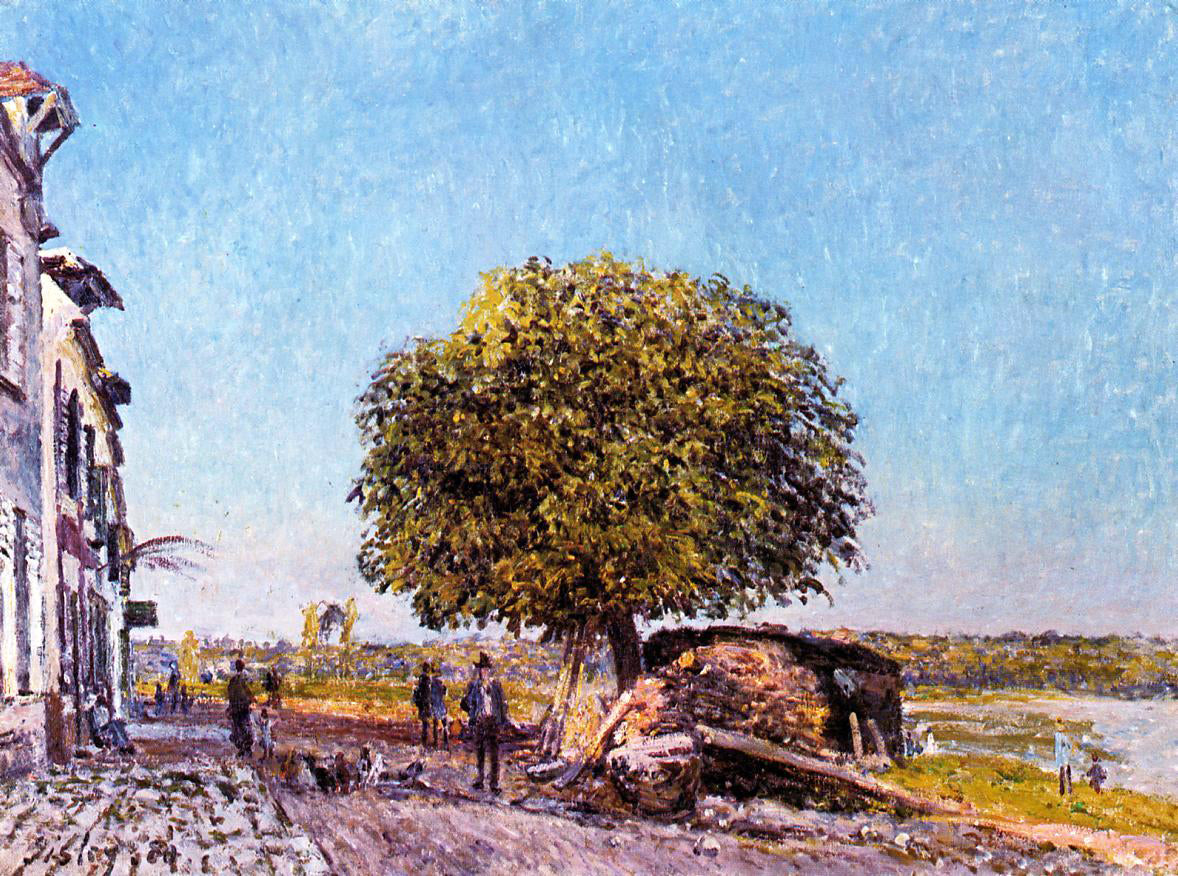 Alfred Sisley Chestnut Tree at Saint-Mammes - Hand Painted Oil Painting