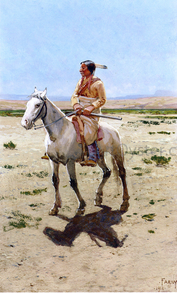 Henry F Farney Cheyenne Scout - Hand Painted Oil Painting