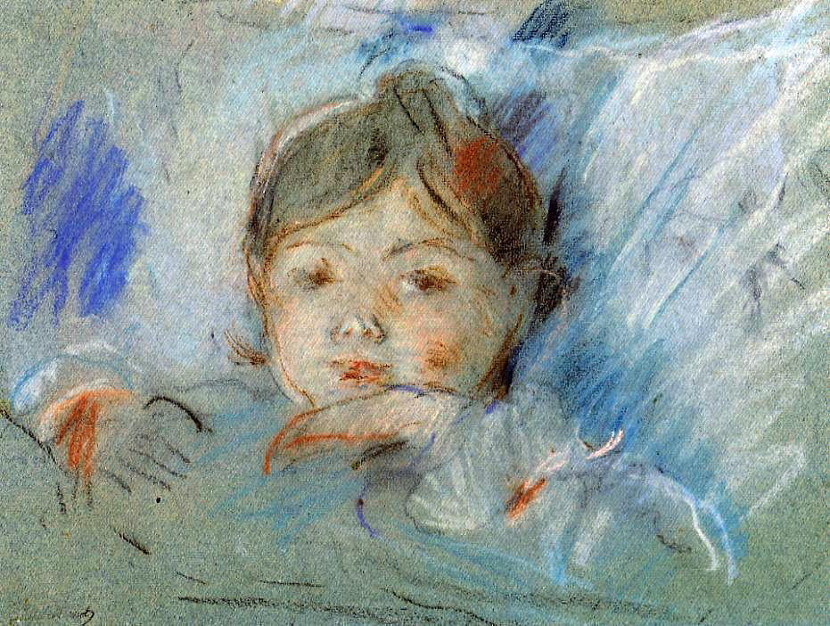 Berthe Morisot Child in Bed - Hand Painted Oil Painting