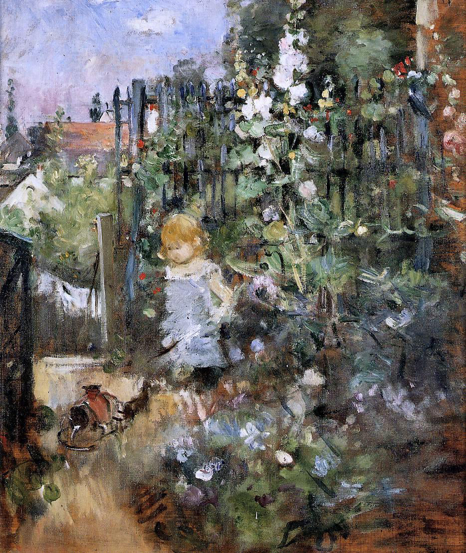  Berthe Morisot Child in the Rose Garden - Hand Painted Oil Painting