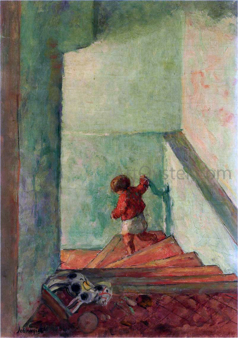 Henri Lebasque A Child on the Stairs - Hand Painted Oil Painting
